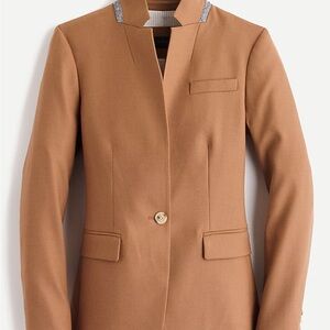 J. Crew Camel Blazer with Gray Accents